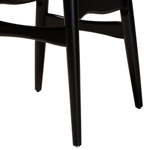 Baxton Studio Baxton Studio Tarana 7-Piece Mid-Century Dining Set with Cream Upholstery & Black Wood Accents CS002C-Black/Cream-7PC Dining Set