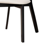 Baxton Studio Dannell Mid-Century Modern Cream Fabric and Black Finished Wood Dining Chair