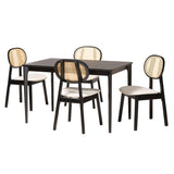 Darrion Mid-Century Modern Finished Wood Dining Set