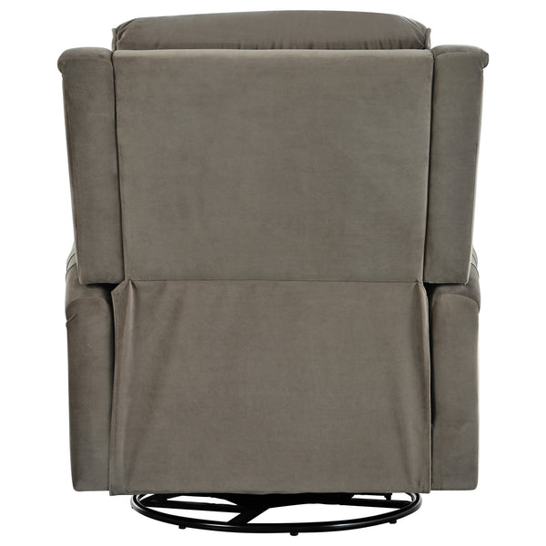 English Elm Christopher Knight Home® - 360° Swivel Recliner Plush Velvet Manual Rocker with Infinite Recline Support for Living Room Comfort Light Brown N763P202666F