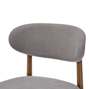 English Elm Christopher Knight Home® - Contemporary Grey Upholstered Side Chairs - Set Of 2 With Walnut Legs For Modern Dining Comfort N768P331579G