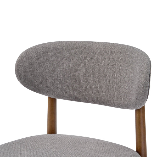 English Elm Christopher Knight Home® - Contemporary Grey Upholstered Side Chair Set Of 4 With Walnut Legs & Curved Back For Versatile Use N768P331579G_4