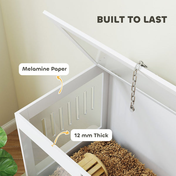 English Elm Pet Hamster Enclosure with Acrylic Panels Lockable Top Mdf Frame and Enrichment Accessories T3971P407521