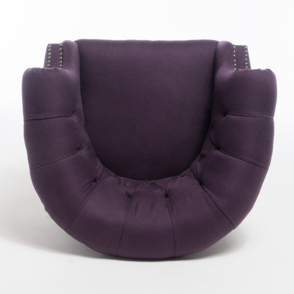 English Elm Christopher Knight Home® - CLUB Velvet Accent Chair with Kiln-Dried Legs — Plush Mid-Century Design, Compact Luxurious Seating Plum 33 L x 30 W x 25 H 59259.00FPLU