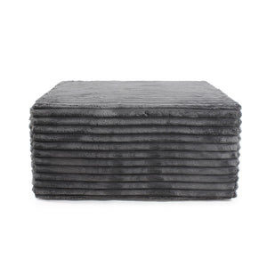 Howard Elliott Universal Square Ottoman - Stylish Knobby Weave Design With Soft Texture For Modern Living Spaces Gray 100% Polyester 133-1344-howard-elliott