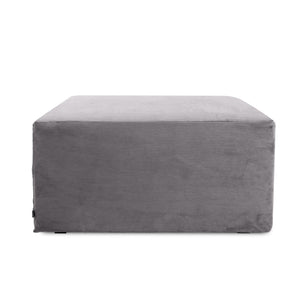 Howard Elliott Universal Square Ottoman - Stylish Knobby Weave Design With Soft Texture For Modern Living Spaces Gray 88% Poly,12% Nylon 133-1346-howard-elliott