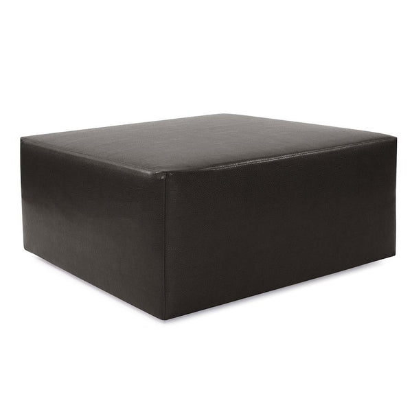 Howard Elliott Universal 36 Square Ottoman - Luxurious Faux Leather Cover With Rich Grain Texture For Stylish Spaces Black 100% Polyurethane 133-194-howard-elliott
