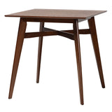 Baxton Studio Tarana Mid-Century Modern Grey Fabric and Walnut Brown Finished Wood 5-Piece Pub Set