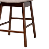 Baxton Studio Darrion Mid-Century Modern Grey Fabric and Walnut Brown Finished Wood 5-Piece Pub Set