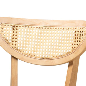 Baxton Studio Baxton Studio Dannell 5-Piece Mid-Century Pub Set with Grey Upholstery & Natural Oak Finish CS003P-Natural Oak/Light Grey-5PC Pub Set