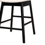 Baxton Studio Darrion Mid-Century Modern Cream Fabric and Black Finished Wood 5-Piece Pub set