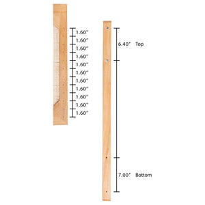 Baxton Studio bali Aurelia Bohemian Queen Headboard - Natural Brown Bayur Wood & Rattan, Adjustable Height Design CPT10-Light Natural/Natural Rattan-Headboard Queen