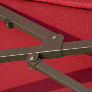 English Elm Outsunny 15' Double-Sided Patio Umbrella - Stylish Wine Red Shade With Easy Crank & Durable Steel Frame W2225P174266-GIGA
