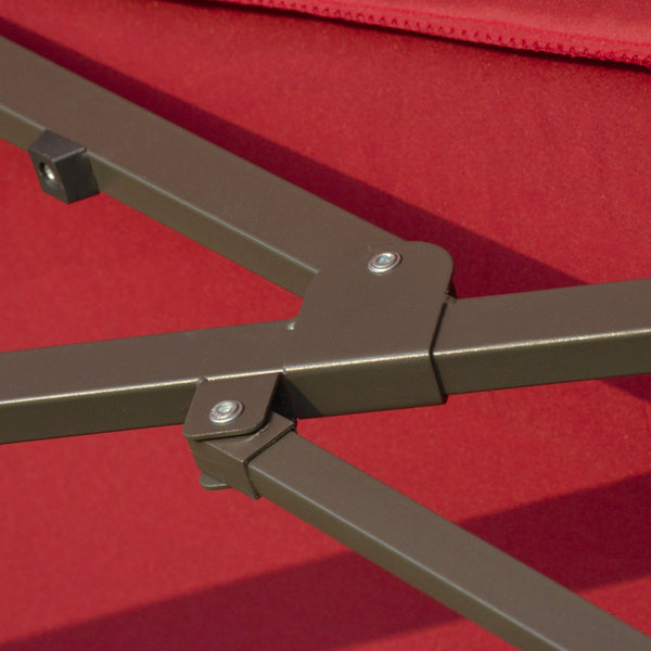 English Elm Outsunny 15' Double-Sided Patio Umbrella - Stylish Wine Red Shade With Easy Crank & Durable Steel Frame W2225P174266-GIGA