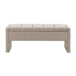 English Elm Modern Linen Upholstered Storage Bench with Hydraulic Lift for Bedroom or Living Room W2671P222546