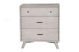 IDEAZ 1331APB Gray Mid Century Modern 3 Drawer Small Chest Gray 1331APB