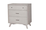 IDEAZ 1331APB Gray Mid Century Modern 3 Drawer Small Chest Gray 1331APB