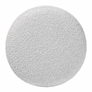 Baxton Studio Baxton Studio Compact Light Grey Boucle Ottoman with Walnut Crisscross Legs for Stylish Living Spaces BBT5475-Maya-Sky Grey/Walnut-Foot Stool