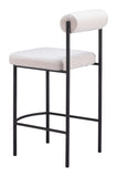 Livorno Counter Stool - Set of 2 Ivory 109811 Zuo Modern