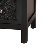 Baxton Studio Yelena Classic and Traditional Black Finished Wood 3-Drawer Storage Cabinet