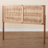 Baxton Studio Bali & Pari Holitz Modern Bohemian Walnut Brown Finished Bayur Wood Queen Size Headboard