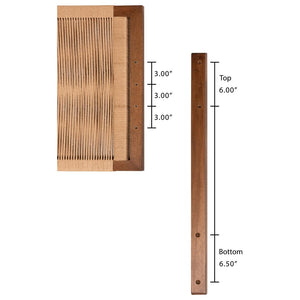 Baxton Studio bali Holitz Modern Bohemian Queen Headboard in Walnut Bayur Wood with Woven Rope Detail, Adjustable Holtiz-Medium tone (NAT02)-Headboard Queen