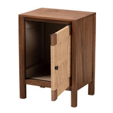 Baxton Studio Bali & Pari Holitz Modern Bohemian Walnut Brown Finished Bayur Wood Nightstand