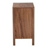 Baxton Studio Bali & Pari Holitz Modern Bohemian Walnut Brown Finished Bayur Wood Nightstand