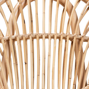 Baxton Studio bali Iris Modern Bohemian Rattan Dining Chair - Handcrafted Natural Brown, Stylish & Supportive Design Iris-Rattan-DC