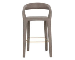 Sunpan ATIKA Sculpted Barstool - Ivanhoe Mineral, Ergonomic Comfort & Minimalist Design for Modern Spaces 112663