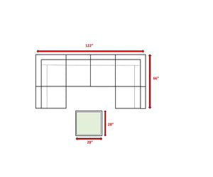 English Elm Fully Assembled 7-Piece Wicker Patio Seating Set For 4 With Plush Cushions & Glass Table B120S00115