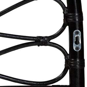 Baxton Studio bali Perenna Modern Bohemian King Size Rattan Headboard - Two-Tone Black & Natural Brown Design DC9045-Rattan-Black/Natural-HB-King