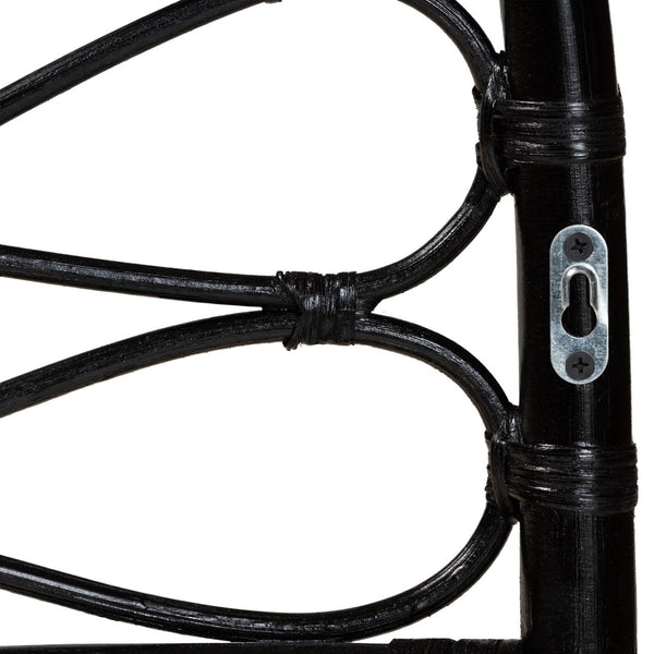 Baxton Studio bali Perenna Modern Bohemian King Size Rattan Headboard - Two-Tone Black & Natural Brown Design DC9045-Rattan-Black/Natural-HB-King