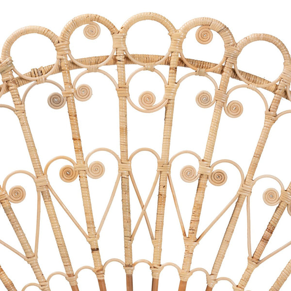 Baxton Studio bali Rasima Queen Size Rattan Headboard - Handcrafted Modern Bohemian Design for Chic Bedrooms WS038-Rattan-Natural-HB-Queen