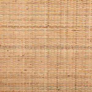 bali & pari Dalinda Modern Bohemian Two-Tone Black and Natural Brown Rattan 2-Tier Kitchen Cart