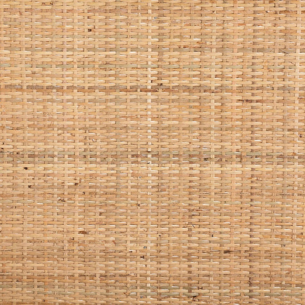 bali & pari Dalinda Modern Bohemian Two-Tone Black and Natural Brown Rattan 2-Tier Kitchen Cart