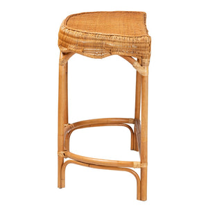 Baxton Studio bali Wakana Modern Bohemian Rattan Console Table - Handcrafted Natural Brown Beauty for Your Space DCWH1005-Light Honey Rattan-Lola Console Table