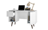 Manhattan Comfort Edgar Mid-Century Modern Office Desk White 133AMC129