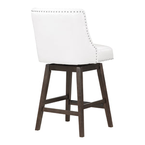 OSP Home Furnishings Granville 26" Swivel Counter Stool White/Grey
