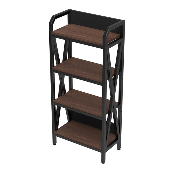 English Elm 56.30'' Stylish Bakers Rack - 4-Tier Metal & Wood Kitchen Organizer For Compact Spaces & Versatile Use W3387P312345