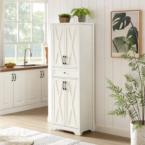 English Elm 66" Modular Wall Unit with Tempered Glass Shelving and Warm Wood Veneer Finish White W1162P313310