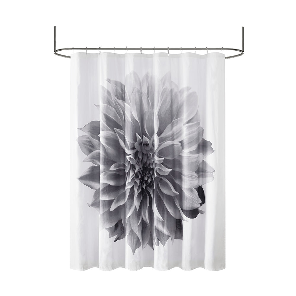 JLA Home Madison Park - Printed Floral Cotton Percale Shower Curtain — 200TC Photo-Realistic Blooms, Fade-Resistant, 72x72 MP70-7542