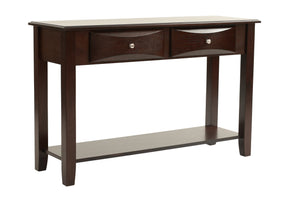 English Elm Classic Modern wooden coffee table with Ogumi veneer top, drawers & lower shelf for stylish storage Antique Black,Espresso 51 L x 21 W x 10 H B011P395607