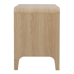 New Pacific Direct Delano Chic Side/End Table With Drawer - Japandi Aesthetic, Natural Tones, Easy Assembly, Euro Oak Euro Oak  1340022-npd