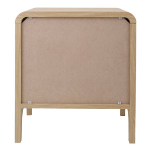 New Pacific Direct Delano Chic Side/End Table With Drawer - Japandi Aesthetic, Natural Tones, Easy Assembly, Euro Oak Euro Oak  1340022-npd