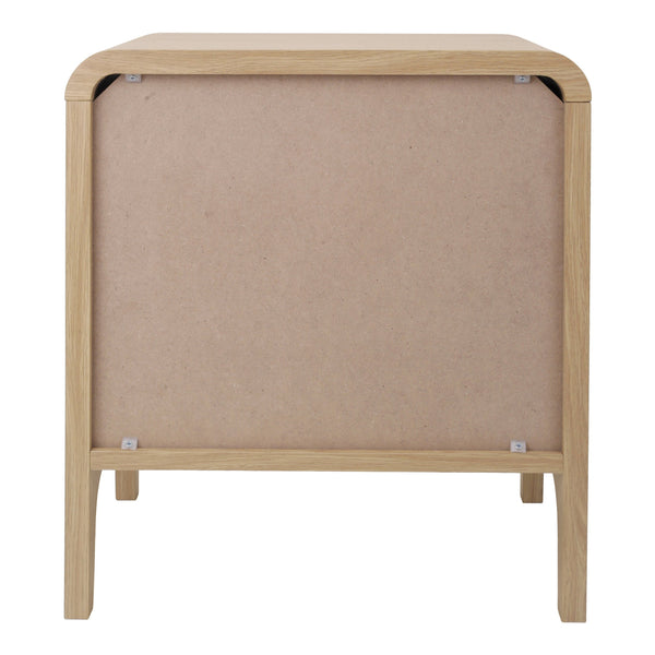 New Pacific Direct Delano Chic Side/End Table With Drawer - Japandi Aesthetic, Natural Tones, Easy Assembly, Euro Oak Euro Oak  1340022-npd