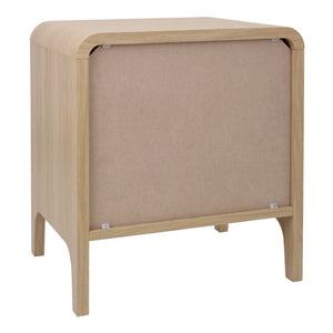 New Pacific Direct Delano Chic Side/End Table With Drawer - Japandi Aesthetic, Natural Tones, Easy Assembly, Euro Oak Euro Oak  1340022-npd