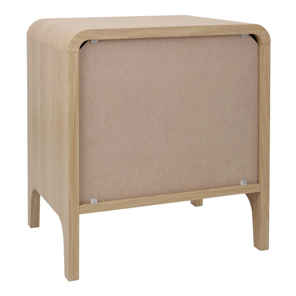 New Pacific Direct Delano Chic Side/End Table With Drawer - Japandi Aesthetic, Natural Tones, Easy Assembly, Euro Oak Euro Oak  1340022-npd