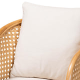 bali & pari Niko Bohemian Light Honey Rattan Arm Chair