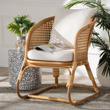 bali & pari Niko Bohemian Light Honey Rattan Arm Chair